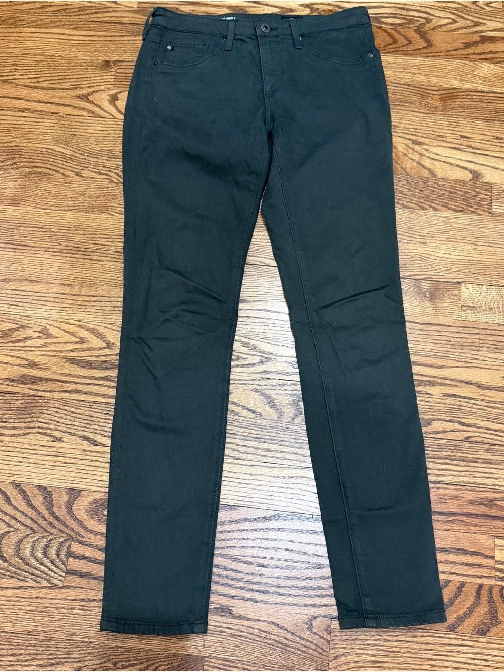 AG Adriano Goldschmied The Legging Ankle Super Skinny Ankle Green Size 26R